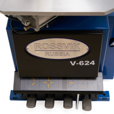 Станок шиномонтажный ROSSVIK V-624IT, автомат, до 24", 380В с взрыв. накачкой. Цвет синий RAL5005